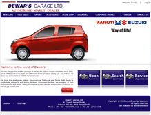 Tablet Screenshot of dewarsgarage.com